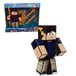 boneco minecraft youtuber marcelo drv com acessórios boneco minecraft youtuber marcelo drv com acessórios
