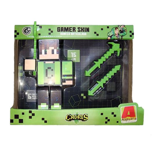 boneco minecraft youtuber cadres com acessórios boneco minecraft youtuber cadres com acessórios