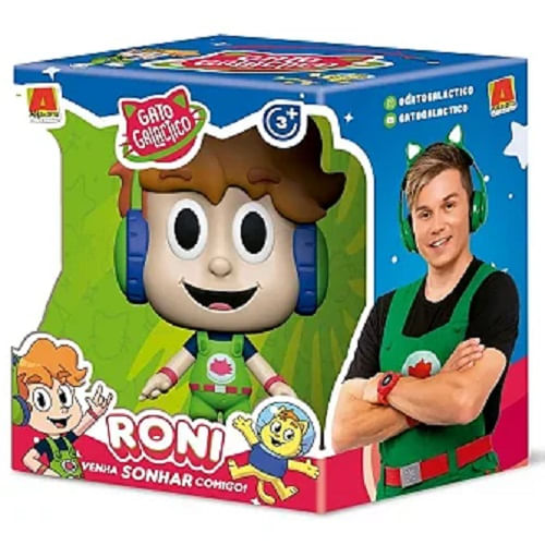 boneco youtuber gato galáctico articulado