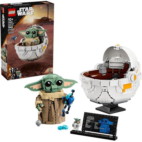 star wars - grogu com berco voador (75403) - lego