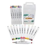 kit caneta marcador ponta dupla 24 cores com estojo kit caneta marcador ponta dupla 24 cores com estojo