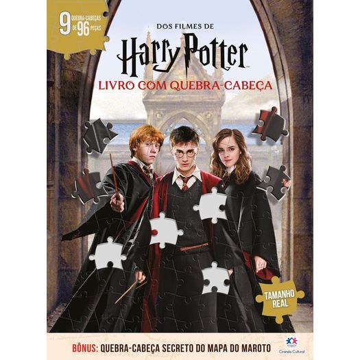 harry potter - livro com quebra-cabeça harry potter - livro com quebra-cabeça