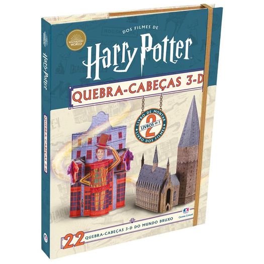 harry potter - livro com quebra-cabeça 3d