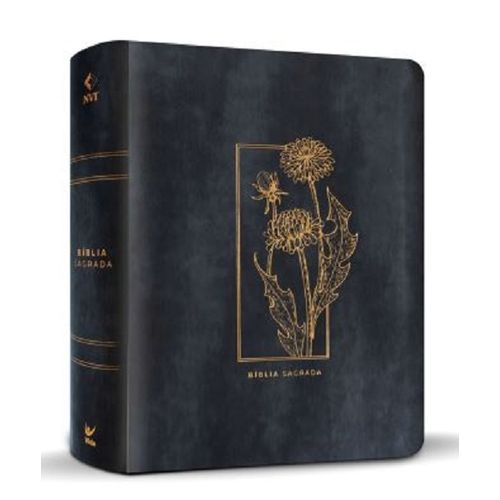 bíblia mulheres - capa dura - luxo floral grafite - nvt
