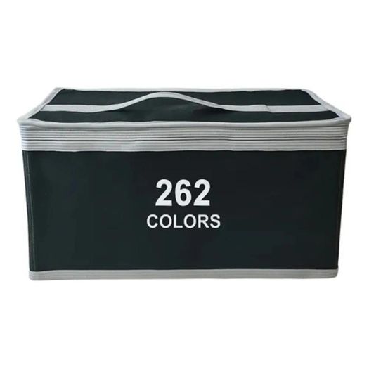 kit caneta marcador ponta dupla 262 cores com bolsa preta kit caneta marcador ponta dupla 262 cores com bolsa preta