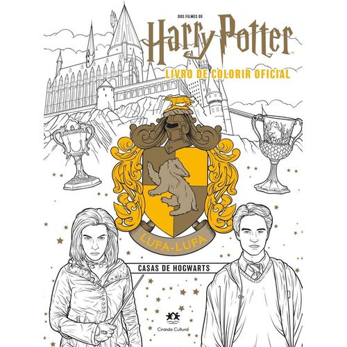 harry potter - lufa-lufa casas de hogwarts - colorir