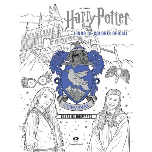 harry potter - corvinal casas de hogwarts - colorir