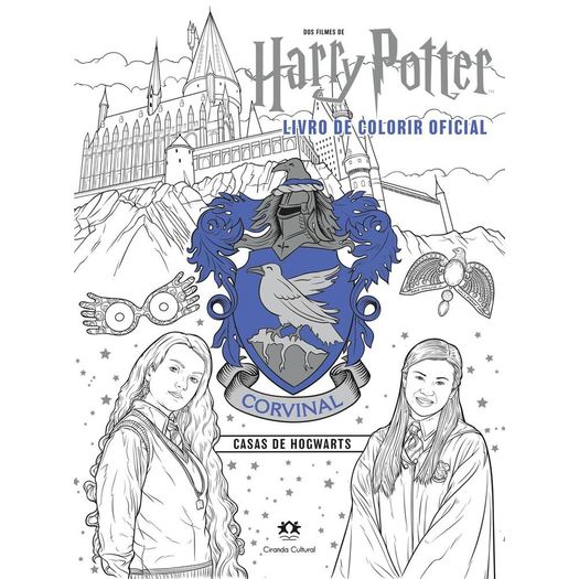 harry potter - corvinal casas de hogwarts - colorir harry potter - corvinal casas de hogwarts - colorir
