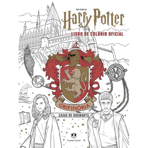 harry potter - grifinória casas de hogwarts - colorir