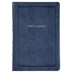 bíblia slim nvi letra grande - couro-soft azul - luxo barroca bíblia slim nvi letra grande - couro-soft azul - luxo barroca