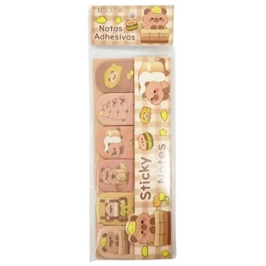 marcador de página adesivo capivara 6 unidades marcador de página adesivo capivara 6 unidades