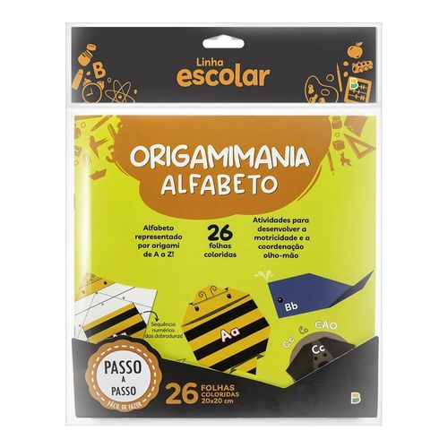 linha escolar origamimania alfabeto