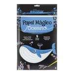 linha escolar papel mágico: oceano