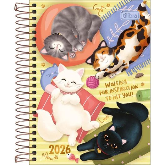 agenda 2026 diária purrfect cats diversos modelos