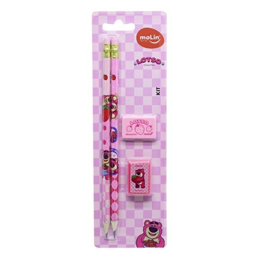 kit escolar lotso 4 peças