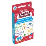 flash cards cartas bilíngues - números e formas - numbers and shapes