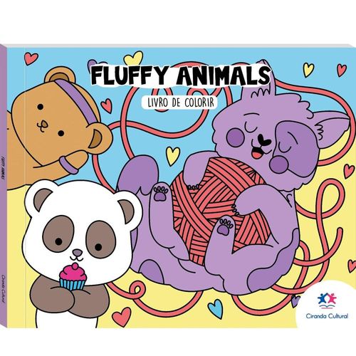 fluffy animals - livro de colorir