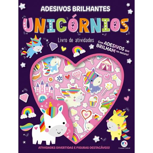 unicórnios - adesivos brilhantes