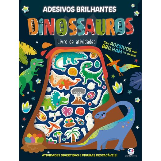 dinossauros - adesivos brilhantes