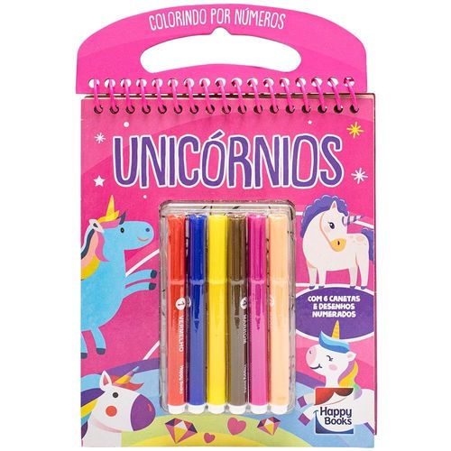 colorindo por números: unicórnios