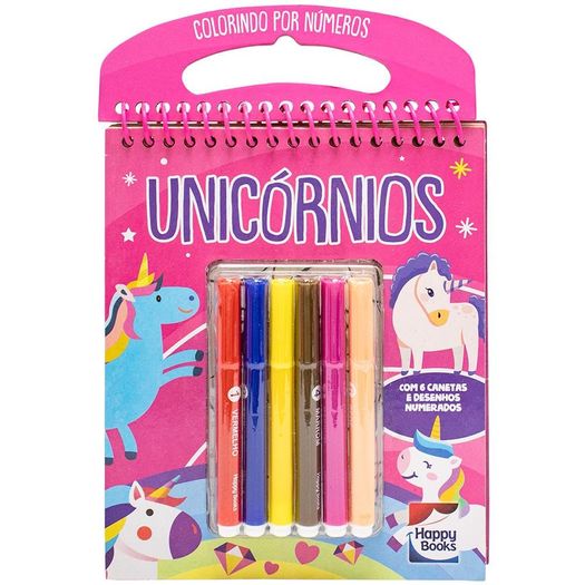 colorindo por números: unicórnios