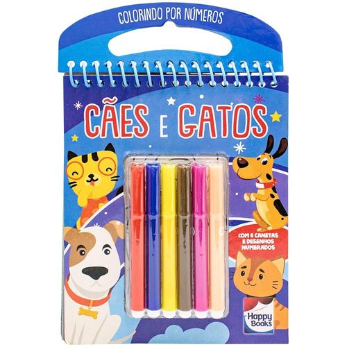 colorindo por números: cães e gatos
