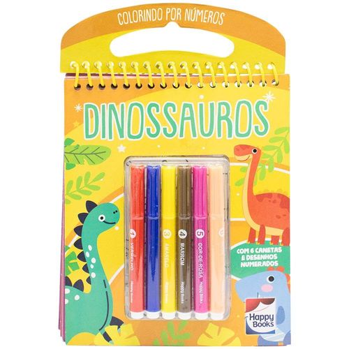 colorindo por números: dinossauros