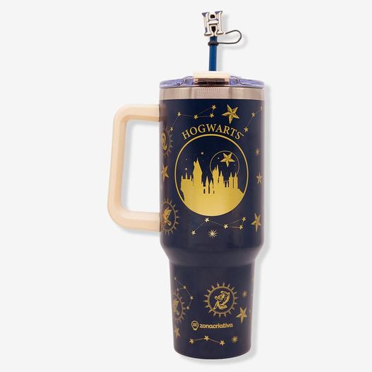 canecão tumbler 1,15l hogwarts casas com canudo canecão tumbler 1,15l hogwarts casas com canudo