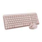 kit teclado + mouse mk250 bluetooth rosa - logitech