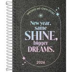 agenda 2026 diária shine diversos modelos espiral tilibra
