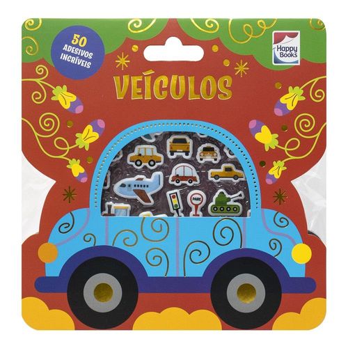 livro com adesivos fofinhos: veículos