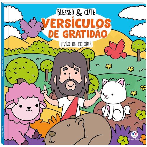 blessed e cute - versículos de gratidão para colorir