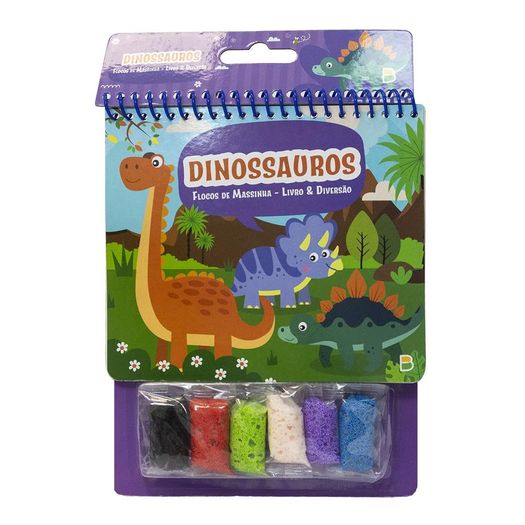 flocos-de-massinha---livro---diversao--dinossauros