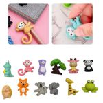 borracha animais kit com 6 unidades diversos modelos borracha animais kit com 6 unidades diversos modelos