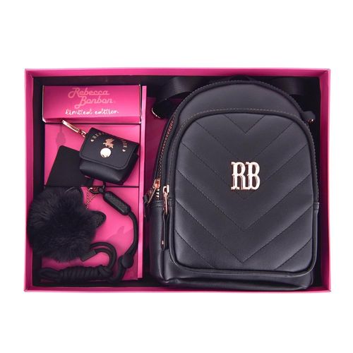 kit mini mochila com case e chaveiro rebecca bonbon