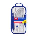 kit geométrico com 7 peças escolar diversos modelos tris