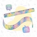 régua 30cm flexível floppy degradê tris
