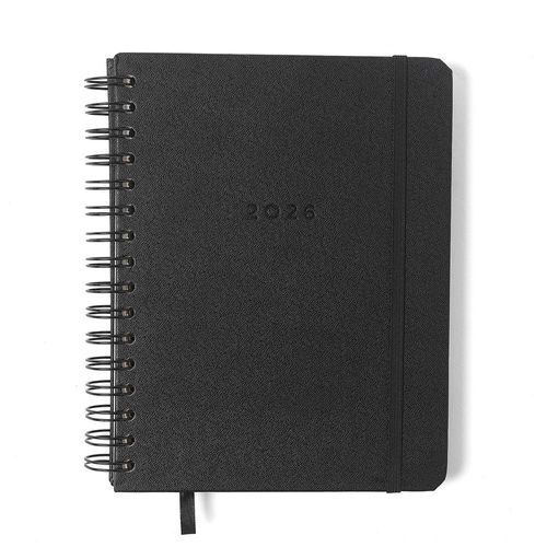 agenda 2026 semanal notas clássica a5 preta