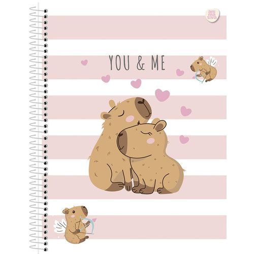 caderno universitário 10x1 capycuties