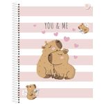 caderno universitário 1x1 capycuties