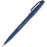 caneta-brush-sign-pen-azul-petroleo-pentel