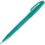 caneta-brush-sign-pen-verde-turquesa-pentel