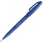 caneta-brush-sign-pen-azul-pentel