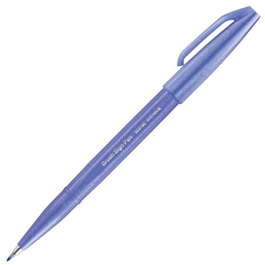 caneta-brush-sign-pen-violeta-azulado-pentel