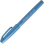 caneta-brush-sign-pen-azul-ceu-pentel