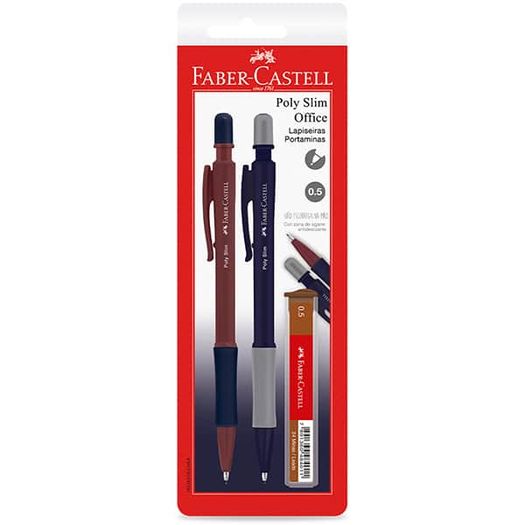 lapiseira 0,5mm poly slim office azul e roxo faber castell lapiseira 0,5mm poly slim office azul e roxo faber castell
