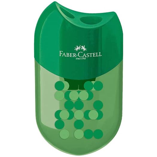 apontador com depósito two tone faber apontador com depósito two tone faber