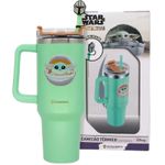 canecão tumbler 1,15 mandalorian inox com canudo e pingente canecão tumbler 1,15 mandalorian inox com canudo e pingente