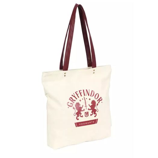 bolsa com alça shopping bag harry potter grifinória bege bolsa com alça shopping bag harry potter grifinória bege