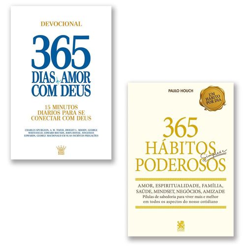 combo 365 dias - 365 dias de amor com deus + 365 hábitos simples e poderosos